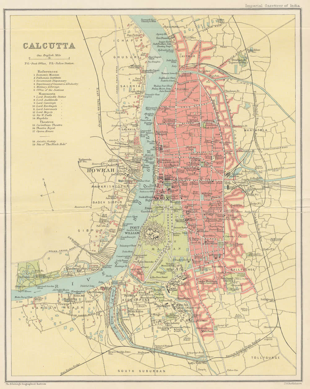 old  calcutta map